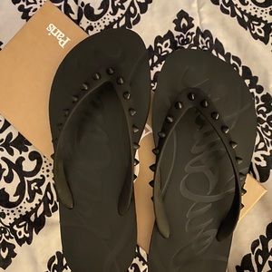 Christian Louboutin flip flops